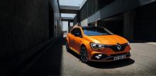 Nouvelle Mégane R.S. orange Tonic de 3/4 avant