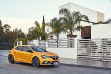 Mégane R.S. 2018 orange Tonic de 3/4 avant