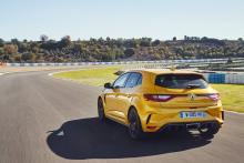 Mégane R.S. 2018 Pack Cup jaune Sirius de 3/4 arrière